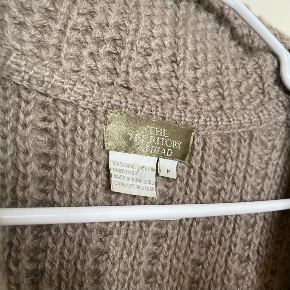 The Territory Ahead Wool Chunky Knit Cardigan Sweater - Picture 6 of 8